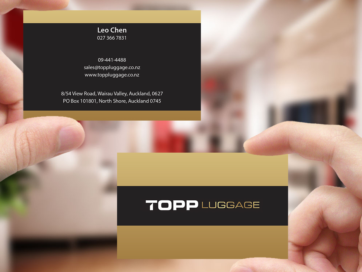 Business Card Design by Creations Box 2015 for Topp Luggage | Design #14122541