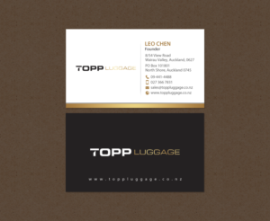 Business Card Design by chandrayaan.creative for Topp Luggage | Design: #14138821