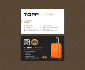 Business Card Design by chandrayaan.creative for Topp Luggage | Design: #14138822