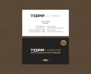 Business Card Design by chandrayaan.creative for Topp Luggage | Design: #14138832