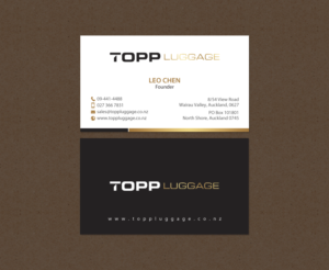 Business Card Design by chandrayaan.creative for Topp Luggage | Design: #14138834