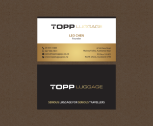 Business Card Design by chandrayaan.creative for Topp Luggage | Design: #14138847