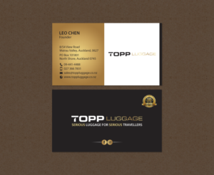 Business Card Design by chandrayaan.creative for Topp Luggage | Design: #14138848