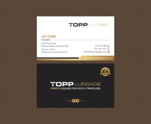 Business Card Design by chandrayaan.creative for Topp Luggage | Design: #14138850