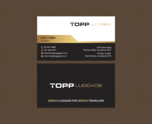 Business Card Design by chandrayaan.creative for Topp Luggage | Design: #14138860