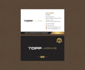 Business Card Design by chandrayaan.creative for Topp Luggage | Design: #14138862