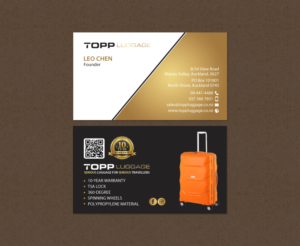 Business Card Design by chandrayaan.creative for Topp Luggage | Design: #14138864