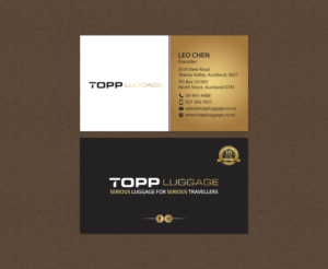 Business Card Design by chandrayaan.creative for Topp Luggage | Design: #14138878