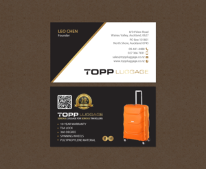 Business Card Design by chandrayaan.creative for Topp Luggage | Design: #14138879