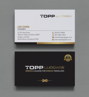 Business Card Design by chandrayaan.creative for Topp Luggage | Design: #14138890
