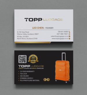 Business Card Design by chandrayaan.creative for Topp Luggage | Design: #14138911