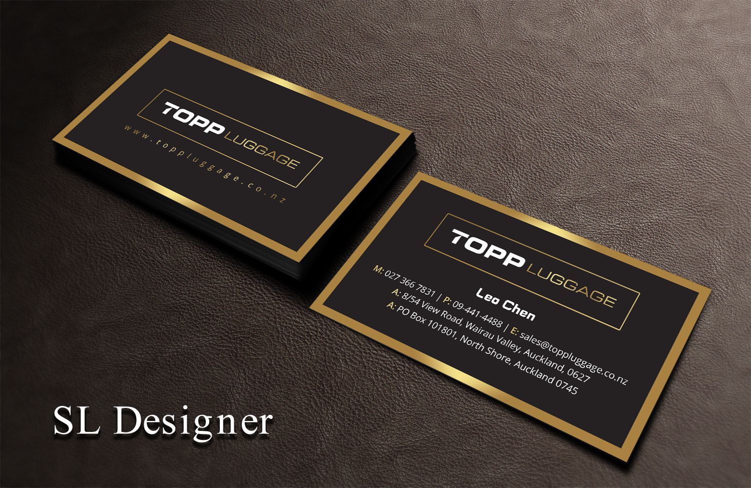 Business Card Design by SL Designer for Topp Luggage | Design #14111251