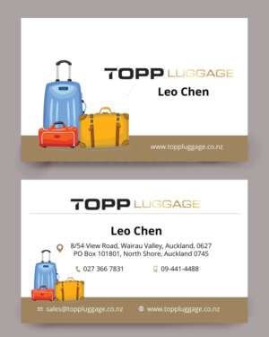 Business Card Design by rkailas for Topp Luggage | Design: #14183989