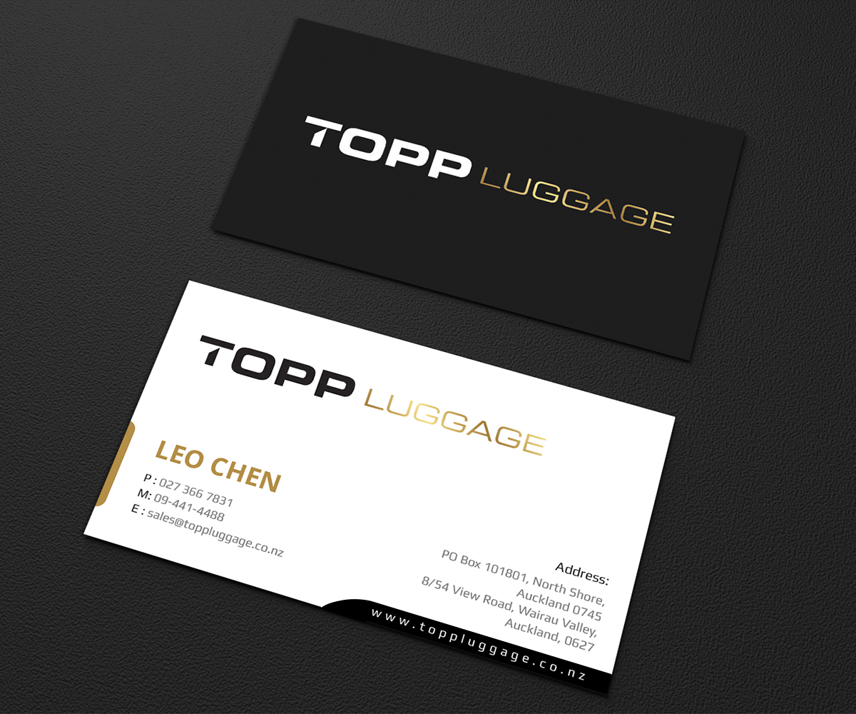 Design de Carte de Visite par Graphic Flame pour Topp Luggage | Design #14138683