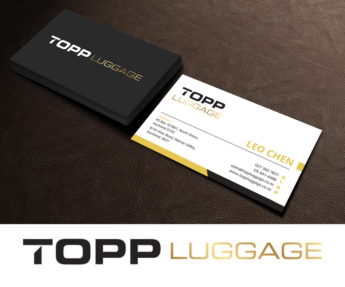 Business Card Design by Graphic Flame for Topp Luggage | Design #14138844