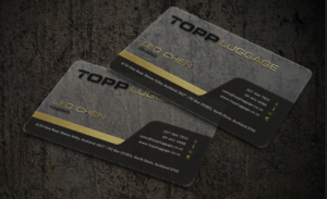 Business Card Design by Sarah Mathews for Topp Luggage | Design: #14234917