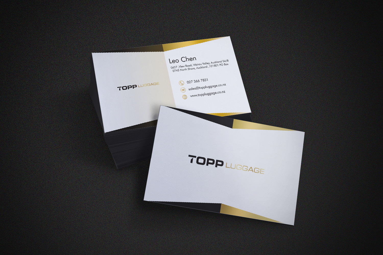 Business Card Design by h77t88m99 for Topp Luggage | Design #14188211