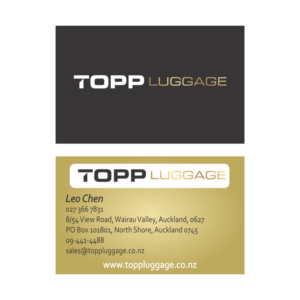 Business Card Design by Kaká Santos for Topp Luggage | Design: #14180556