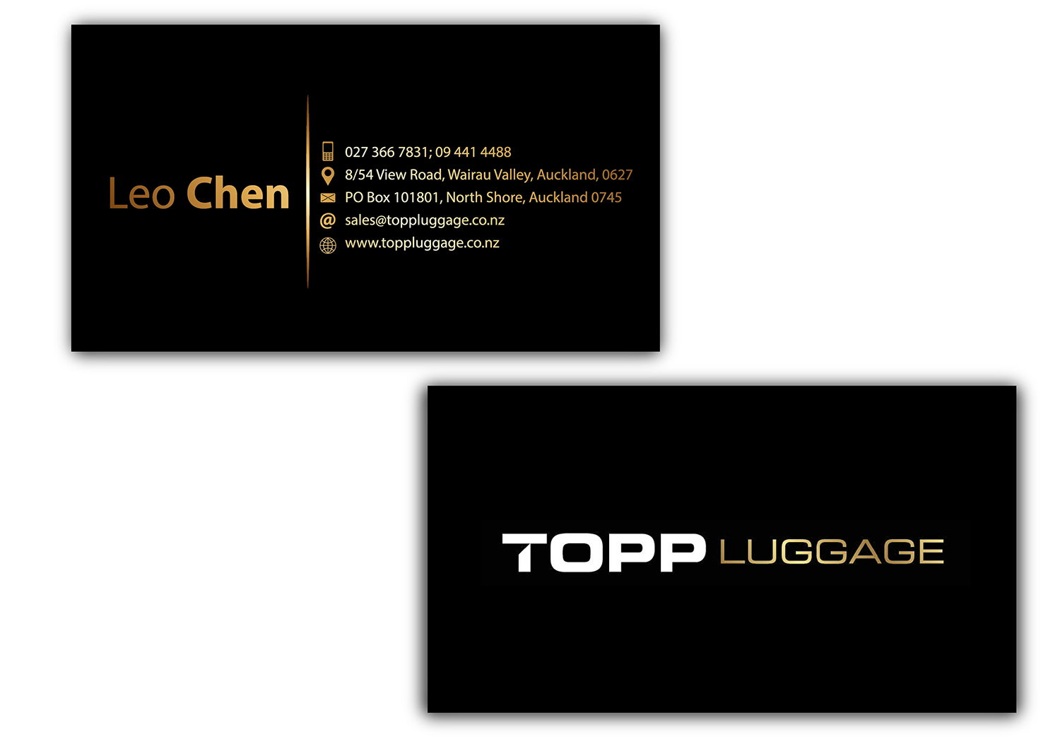Business Card Design by Olga_artbox for Topp Luggage | Design #14189338