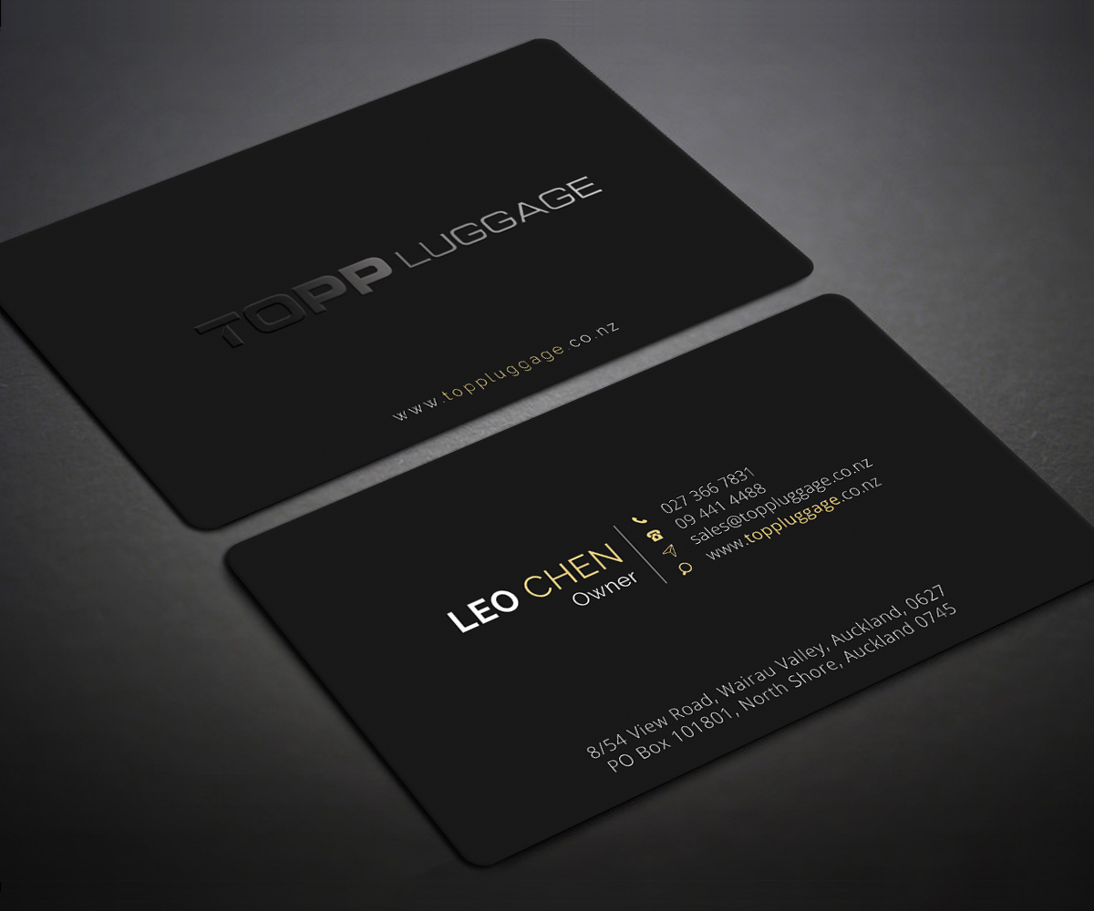 Business Card Design by Guruje for Topp Luggage | Design #14180002