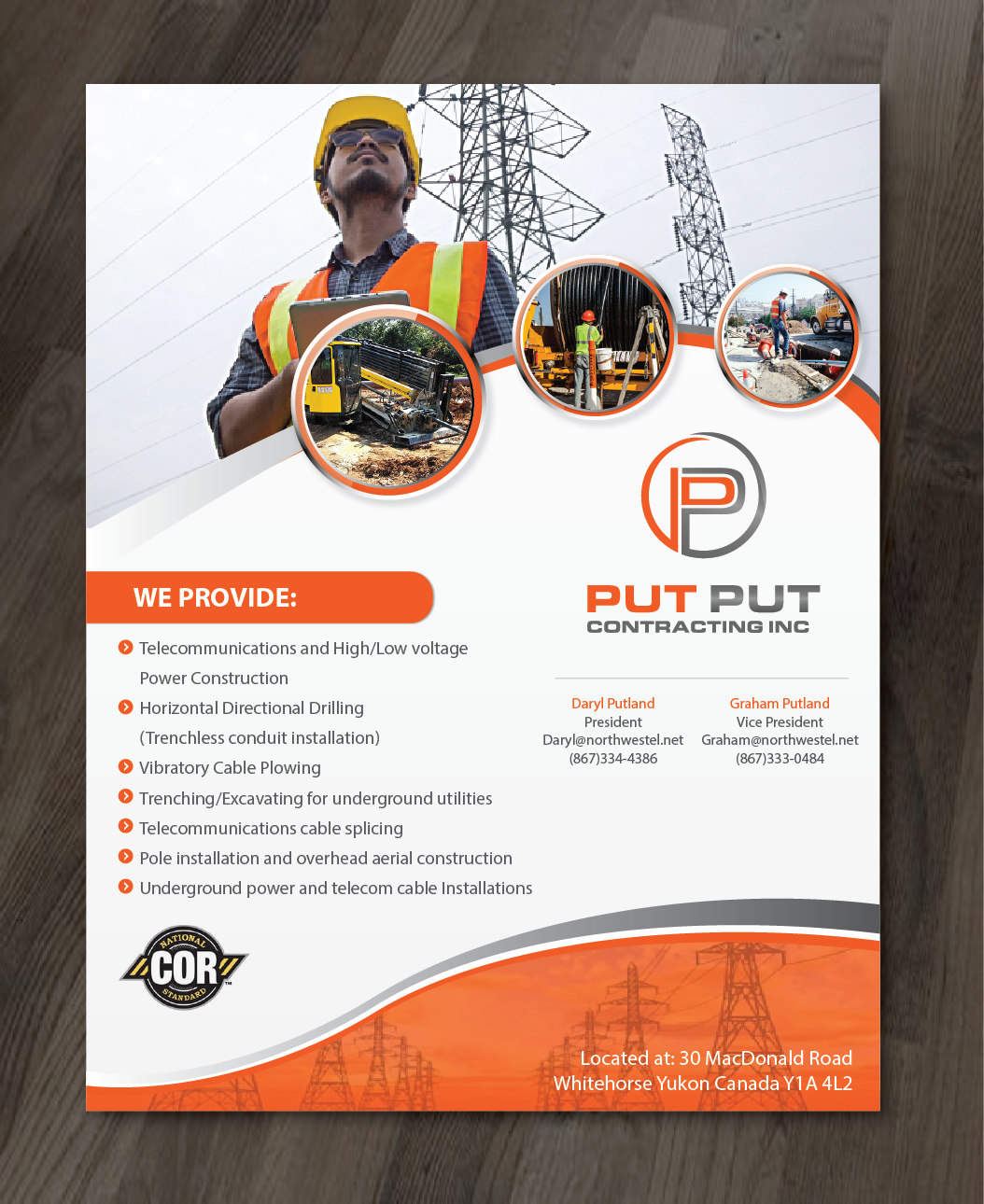 Advertisement Design by alex989 for Put Put Contracting Inc | Design #14106819