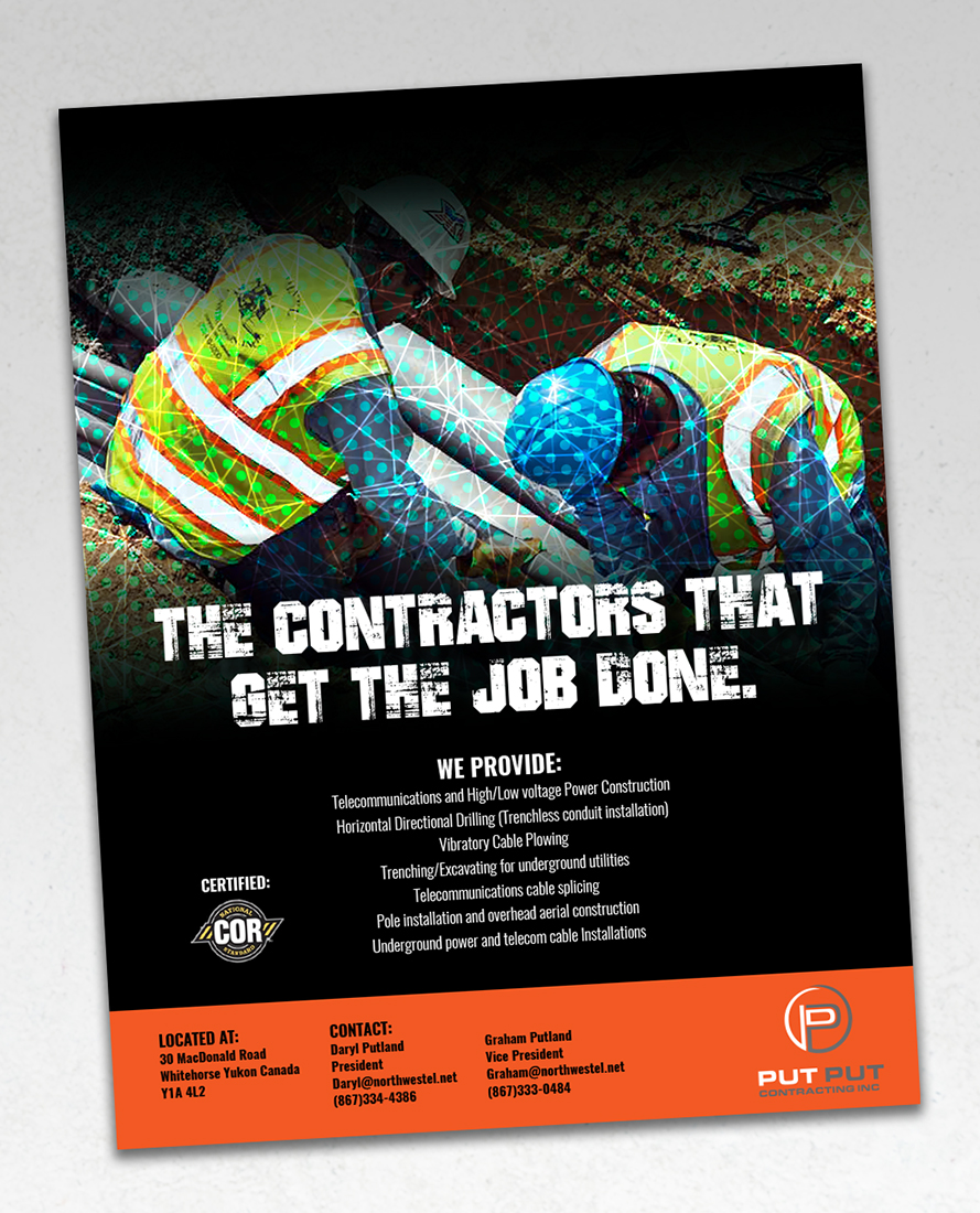 Diseño Publicitario por andrew3344 para Put Put Contracting Inc | Diseño #14111902