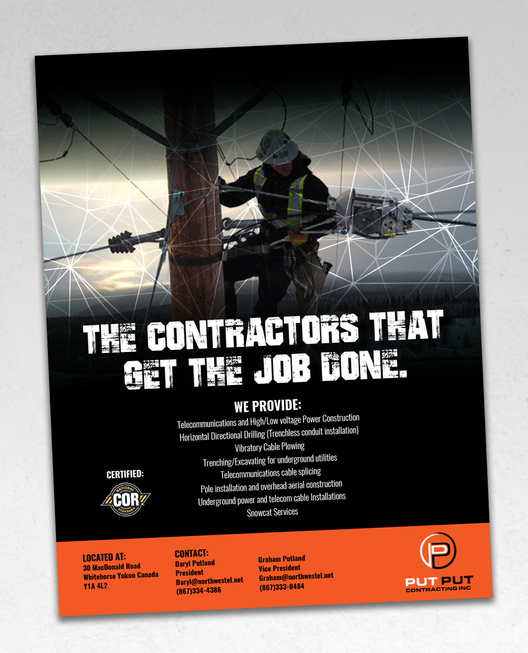 Advertisement Design by andrew3344 for Put Put Contracting Inc | Design #14130300