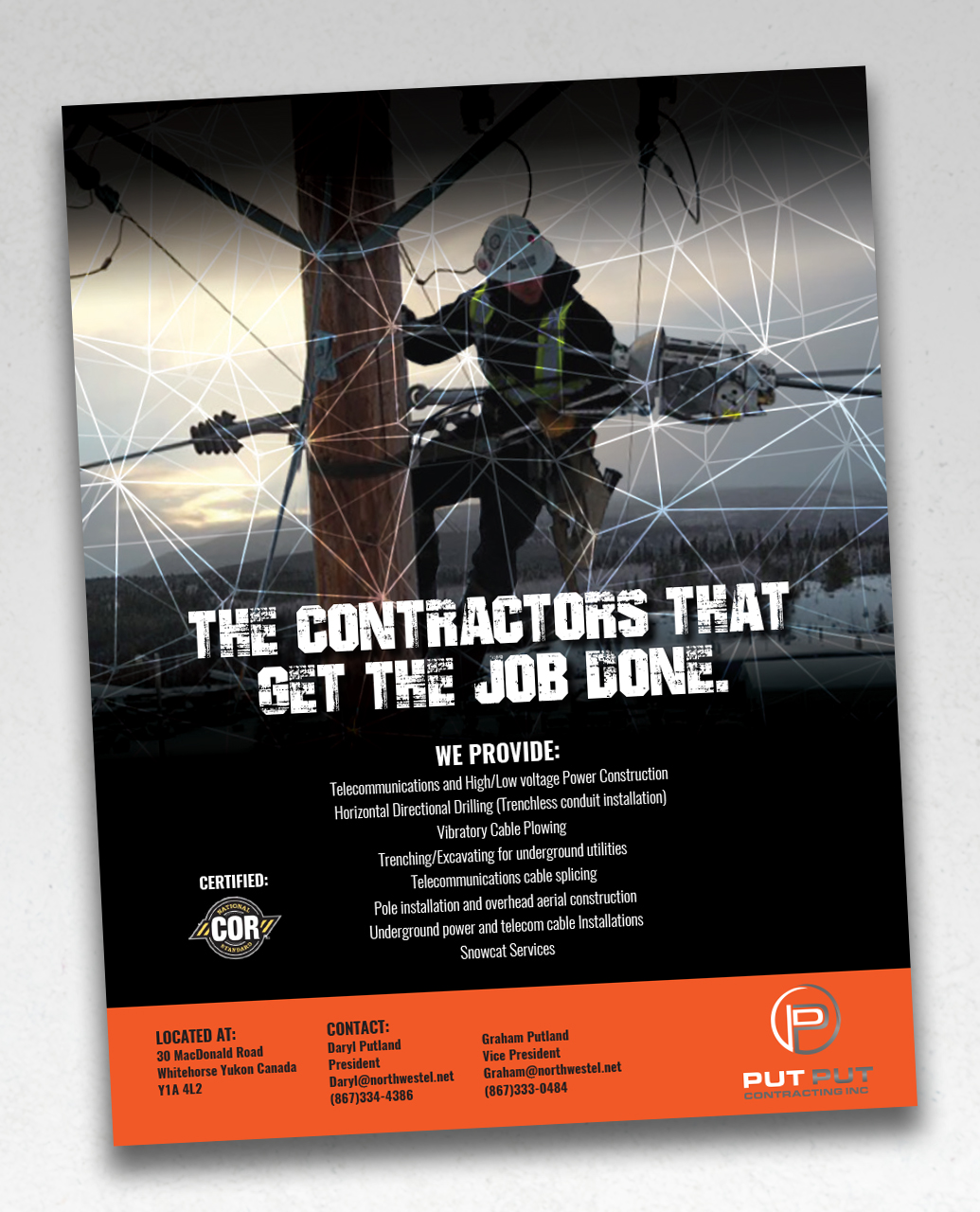 Advertisement Design by andrew3344 for Put Put Contracting Inc | Design #14165188