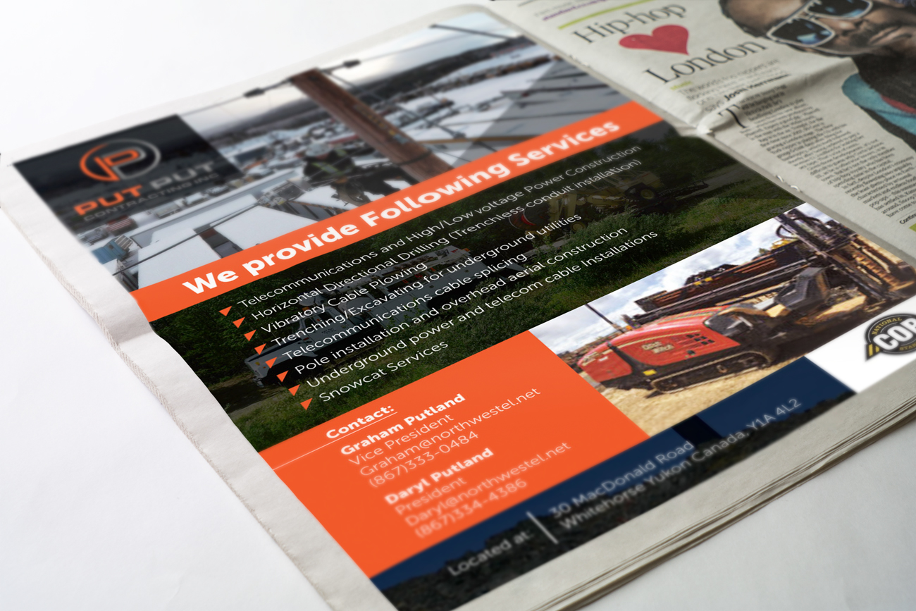 Advertisement Design by Impressive Solutions for Put Put Contracting Inc | Design #14137560