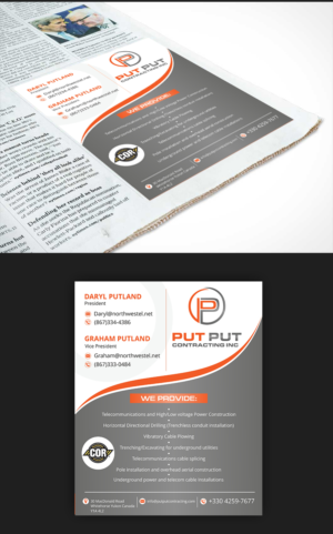 Advertisement Design by ecorokerz for Put Put Contracting Inc | Design #14108055