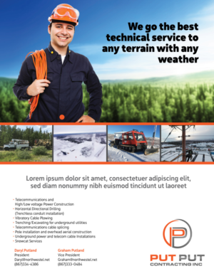 Werbe-Design von JCR für Put Put Contracting Inc | Design: #14184723