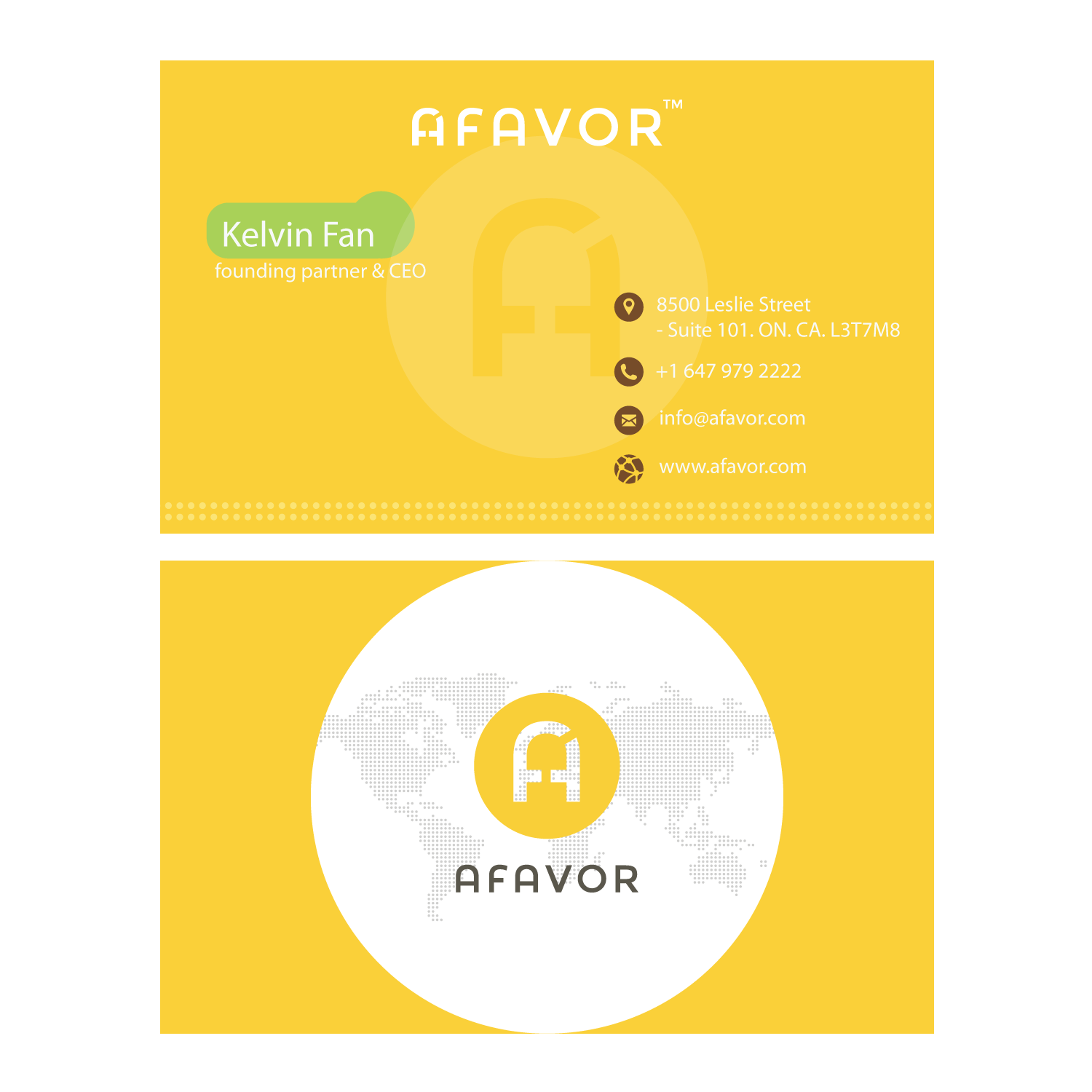 Business Card Design by St_Miracle for AFAVOR | Design #14143587