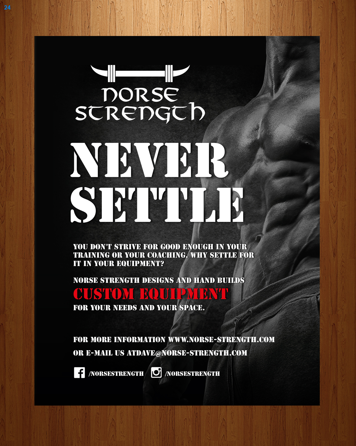 Diseño de Flyer por uniquedesign10 para Norse Strength | Diseño #14115776