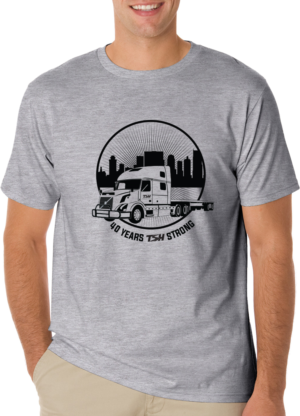 Flat Bed Trucking Company, Tennessee Steel Haulers, needs COOL 40th Anniversary T-Shirt