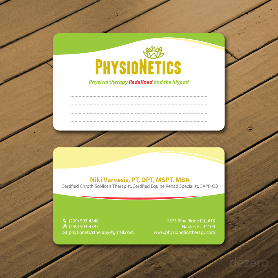 Design de Carte de Visite par Dezero pour PhysioNetics | Design #14134369
