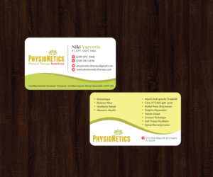 Design de Carte de Visite par JK18 pour PhysioNetics | Design : #14131400