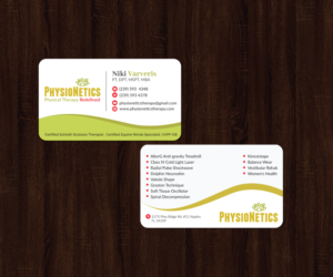 Design de Carte de Visite par JK18 pour PhysioNetics | Design : #14131426