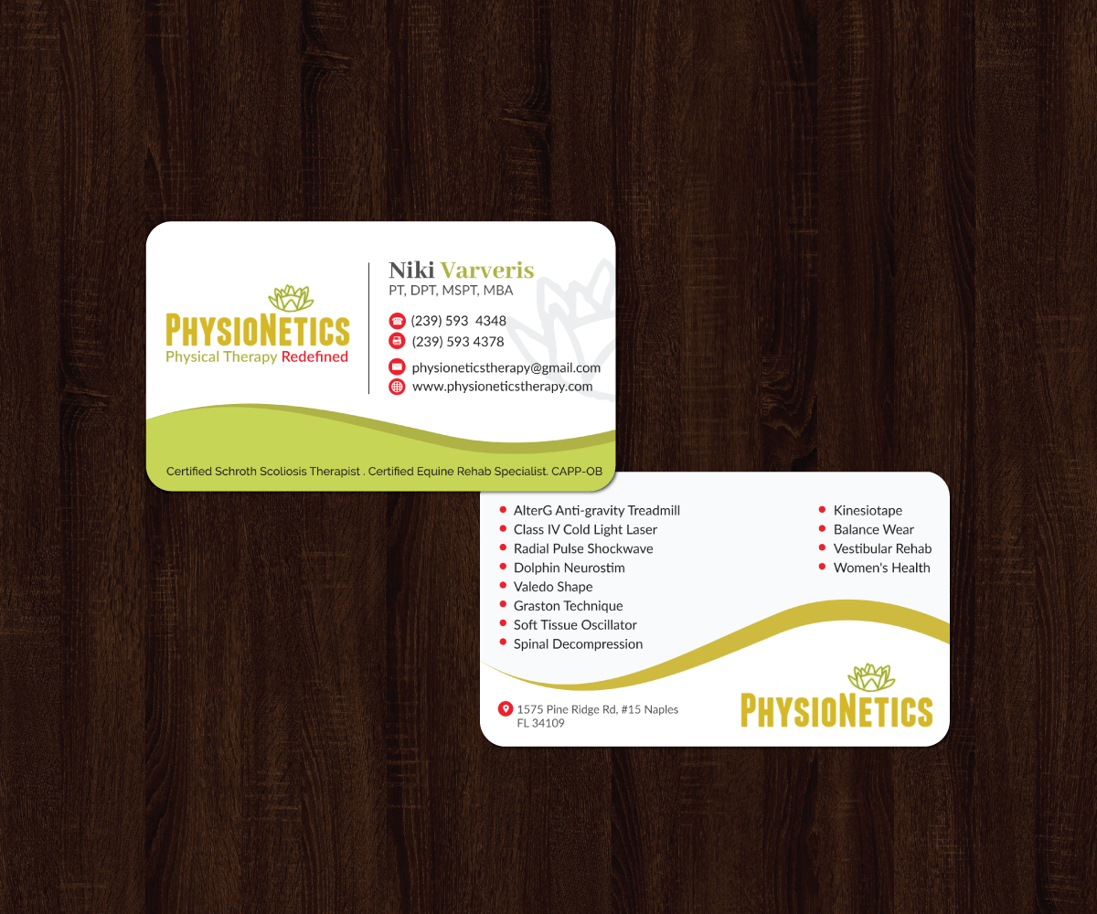 Business Card Design by JK18 for PhysioNetics | Design #14134904