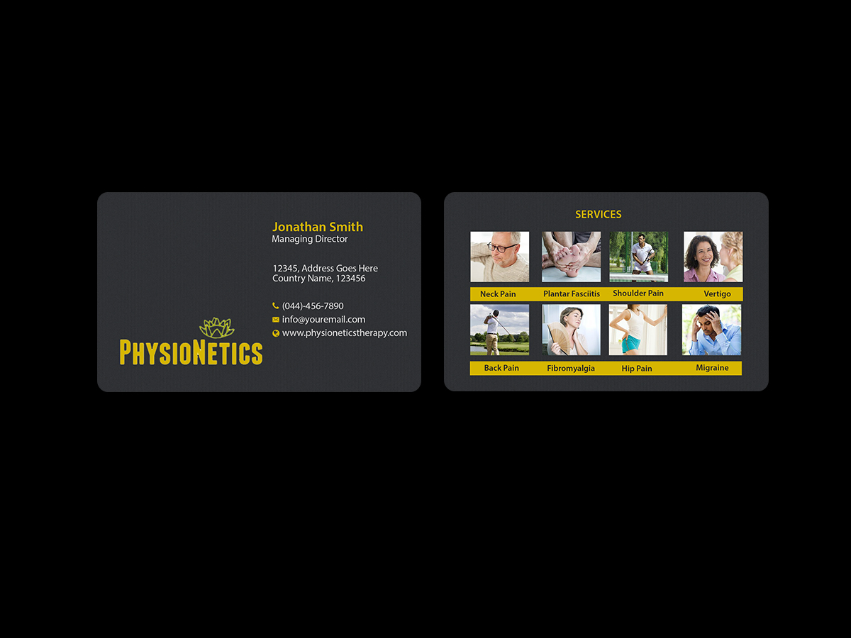 Business Card Design by Creations Box 2015 for PhysioNetics | Design #14136230