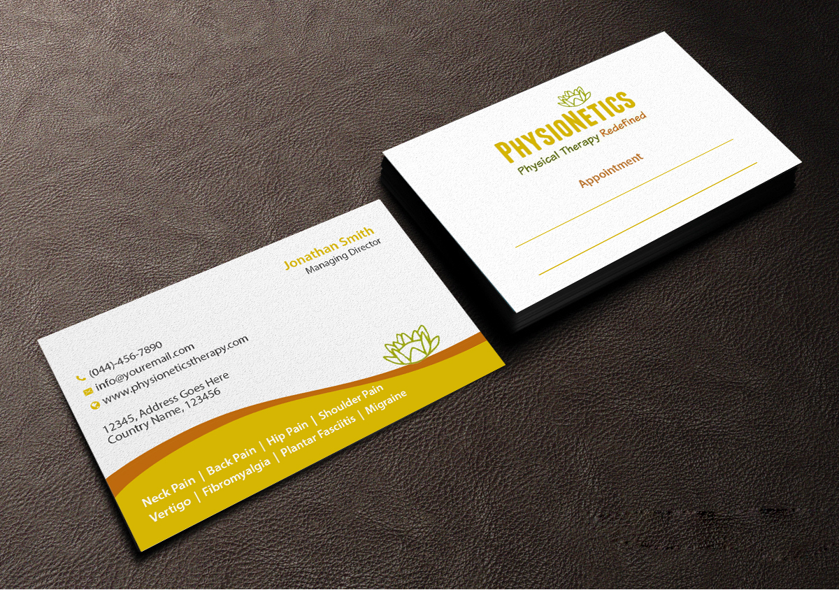 Business Card Design by Creations Box 2015 for PhysioNetics | Design #14136235