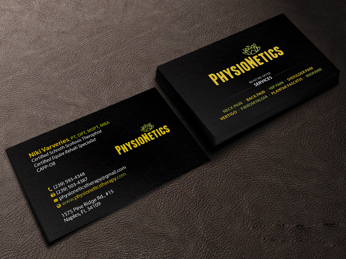 Design de Carte de Visite par Creations Box 2015 pour PhysioNetics | Design #14147250