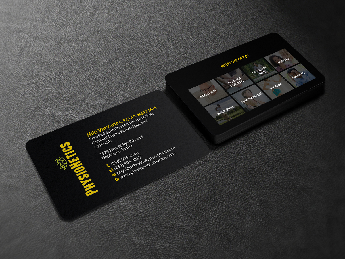 Business Card Design by Creations Box 2015 for PhysioNetics | Design #14147253
