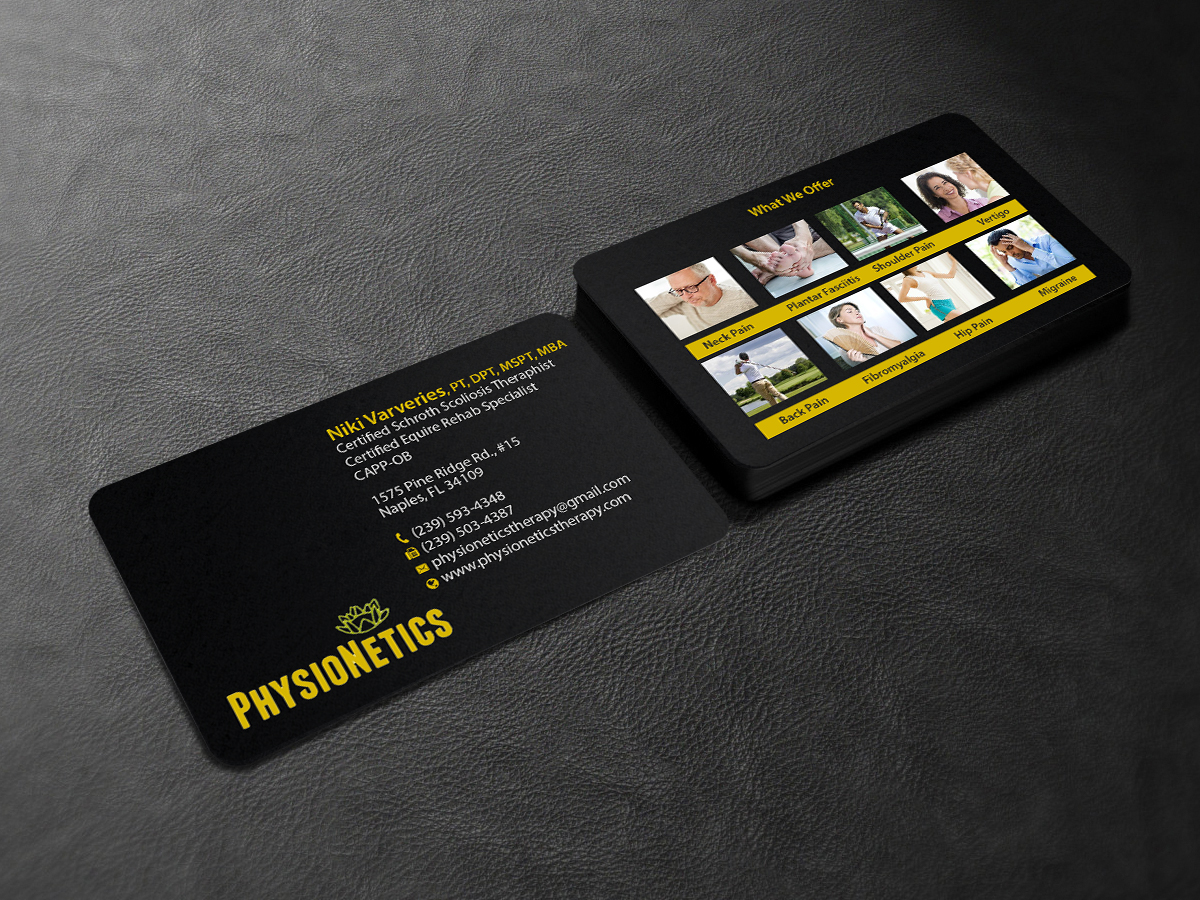 Business Card Design by Creations Box 2015 for PhysioNetics | Design #14147254
