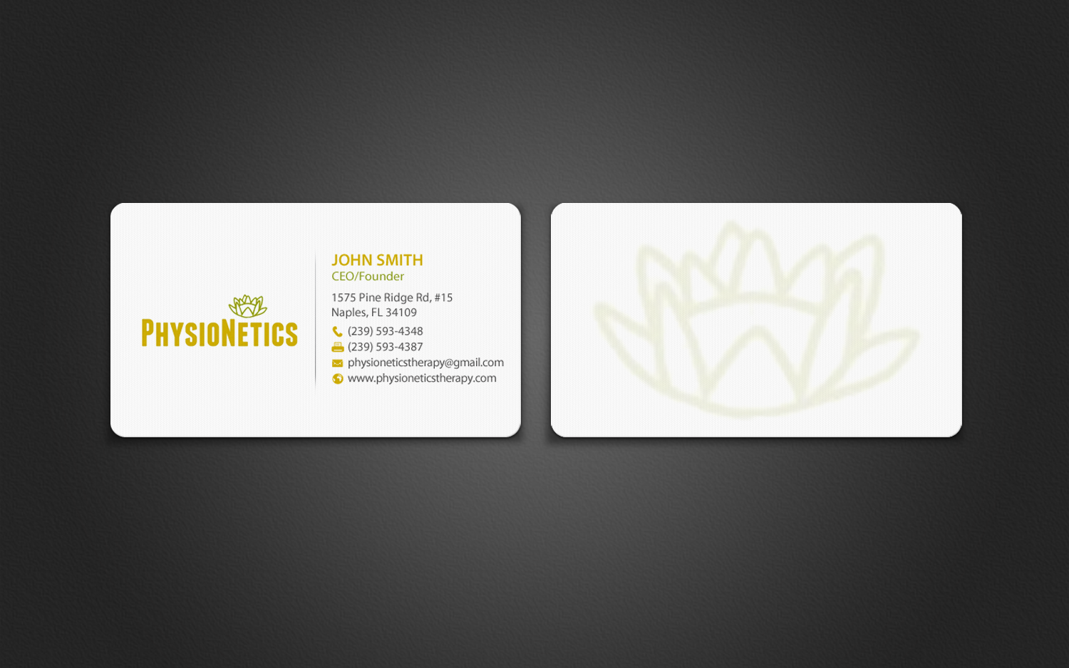 Design de Carte de Visite par chandrayaan.creative pour PhysioNetics | Design #14140064