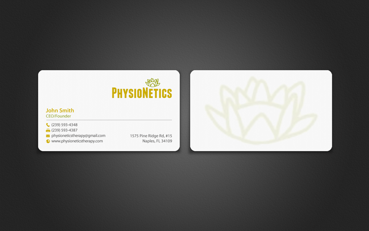 Design de Carte de Visite par chandrayaan.creative pour PhysioNetics | Design #14140068