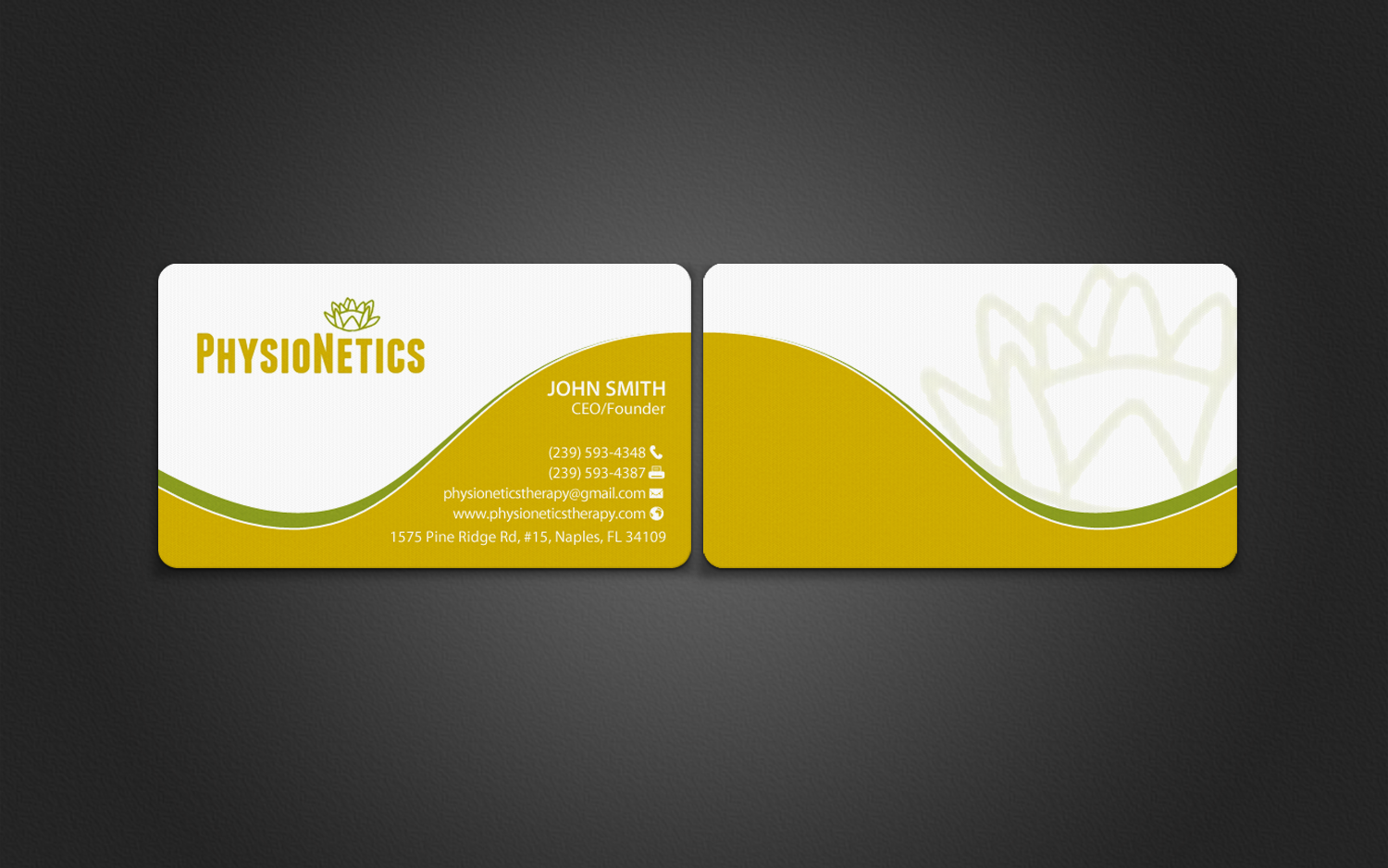 Design de Carte de Visite par chandrayaan.creative pour PhysioNetics | Design #14141930