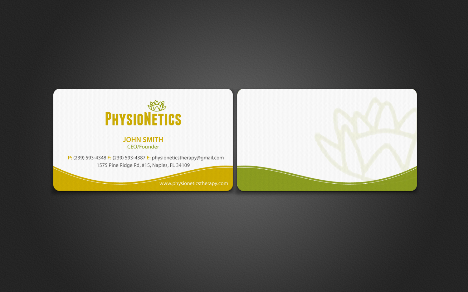 Business Card Design by chandrayaan.creative for PhysioNetics | Design #14141976