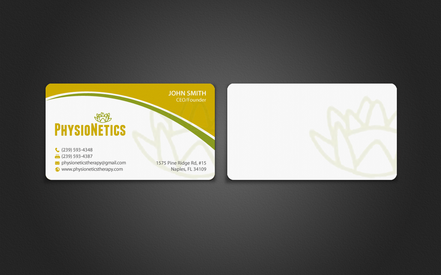 Design de Carte de Visite par chandrayaan.creative pour PhysioNetics | Design #14141977