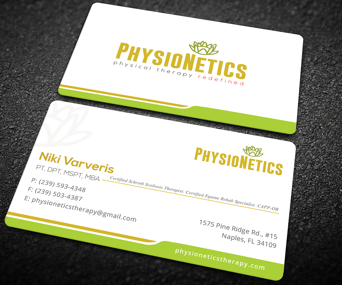 Business Card Design by Graphic Flame for PhysioNetics | Design #14173514