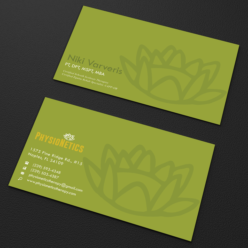 Business Card Design by Graphic Flame for PhysioNetics | Design #14174678